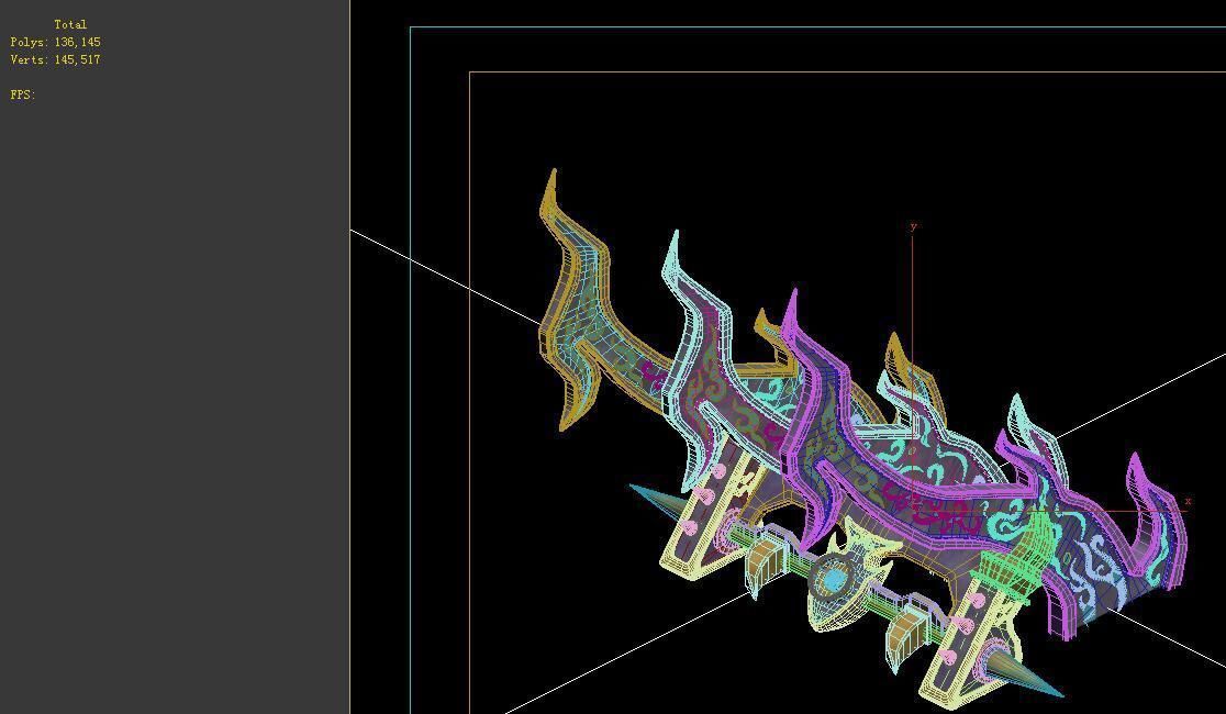 Game Model - Hanging Garden - Magic Army Camp Fenc 3D model_1