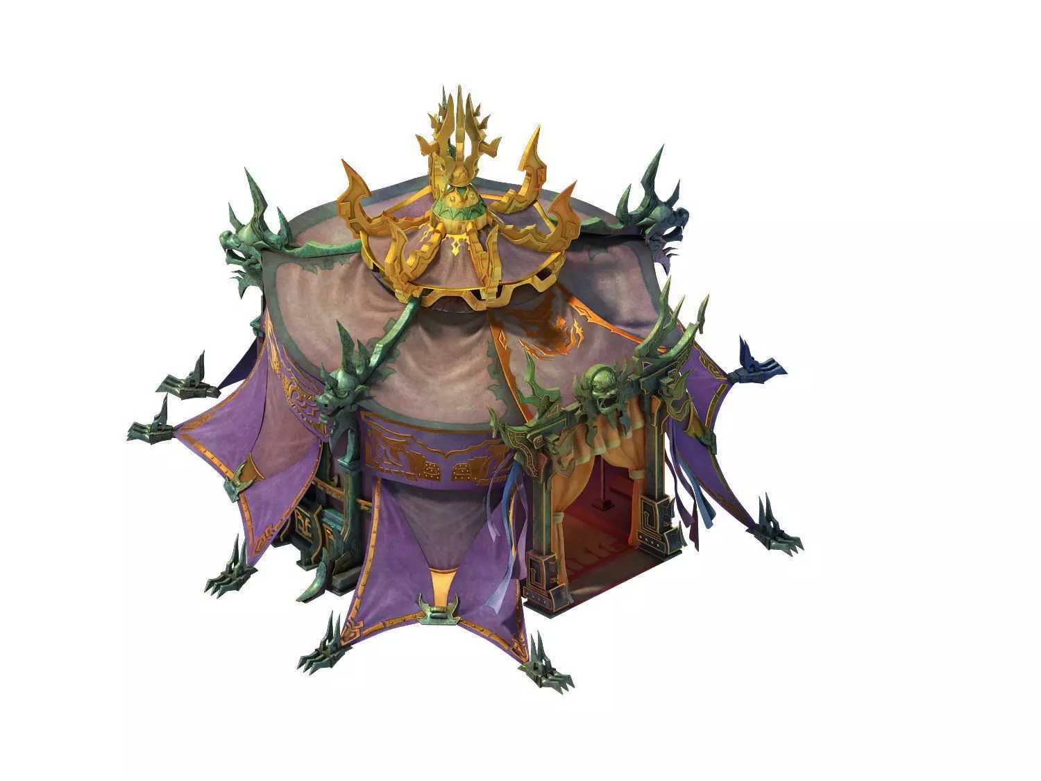 Game Model - Hanging Garden - Magic Army tent 3D model_0
