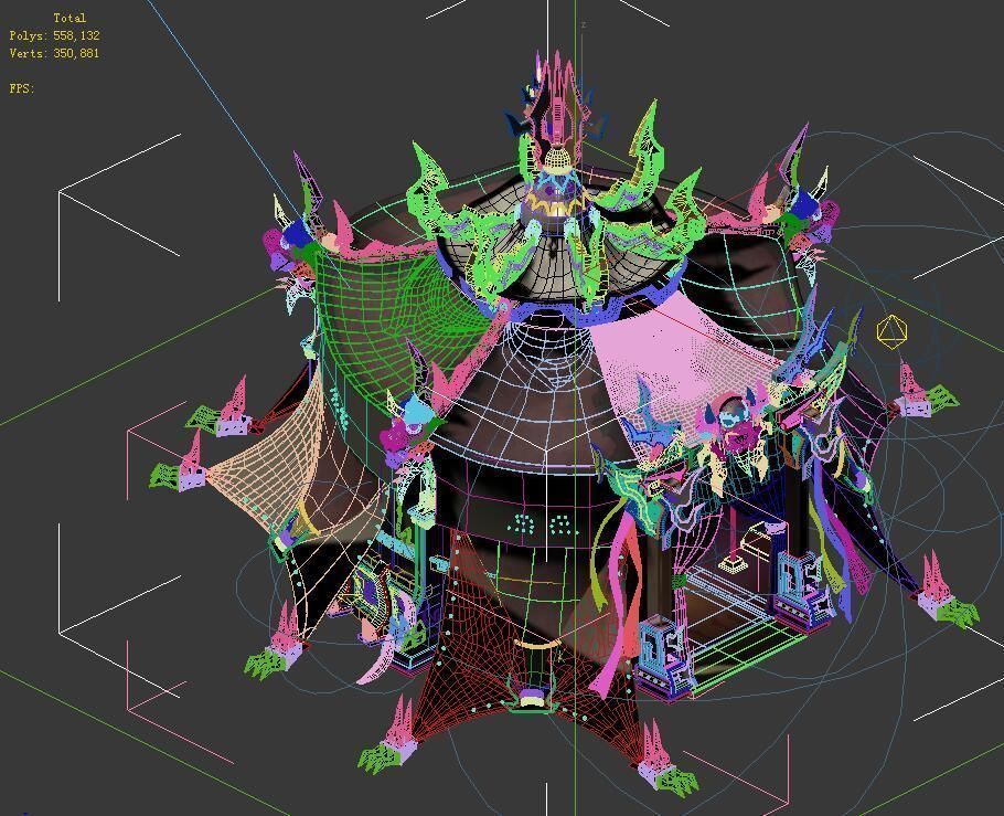 Game Model - Hanging Garden - Magic Army tent 3D model_1