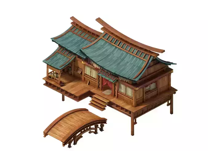 Game model - Hanging Garden - Peach Blossom Villag