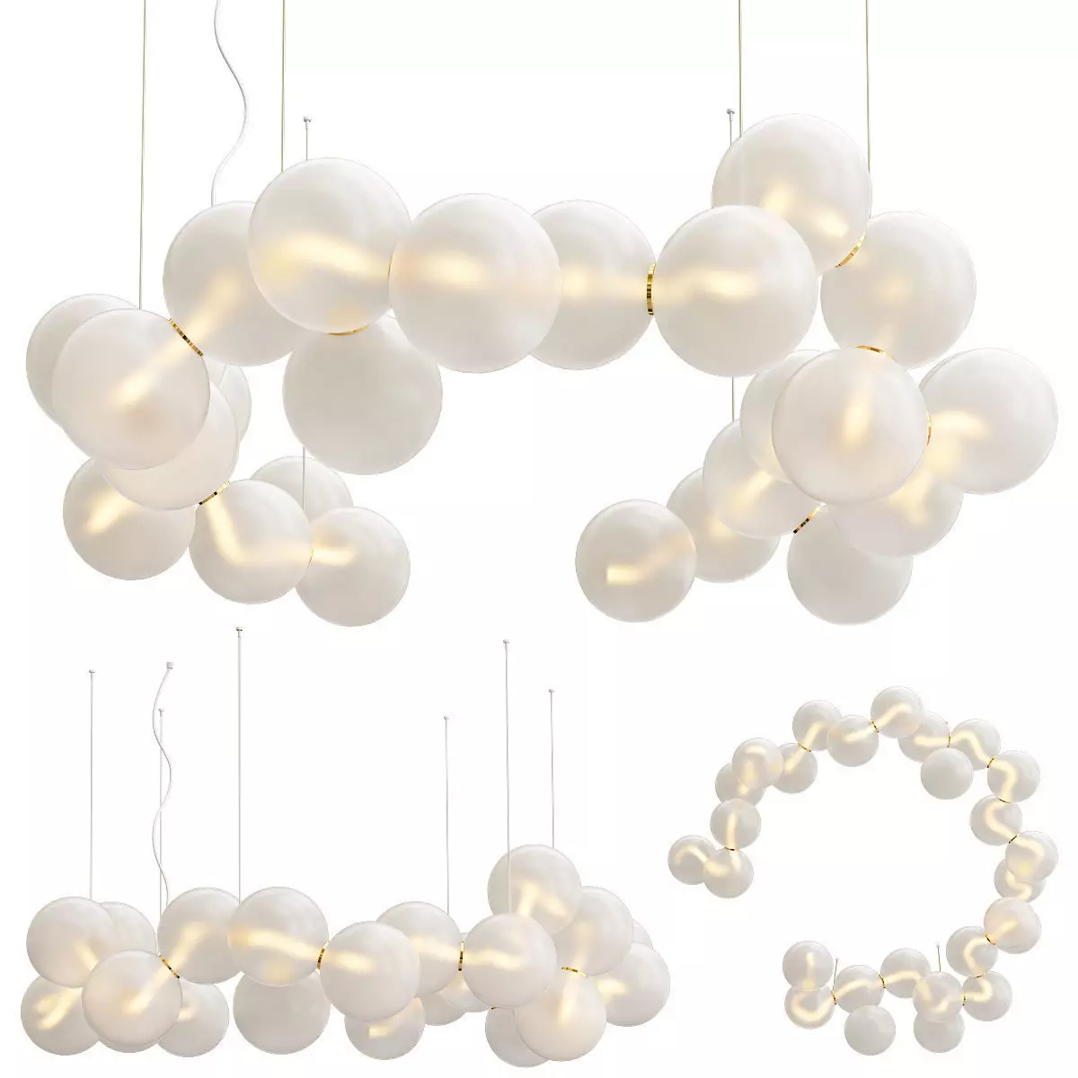 Illuminations chandelier babble 3D model_0