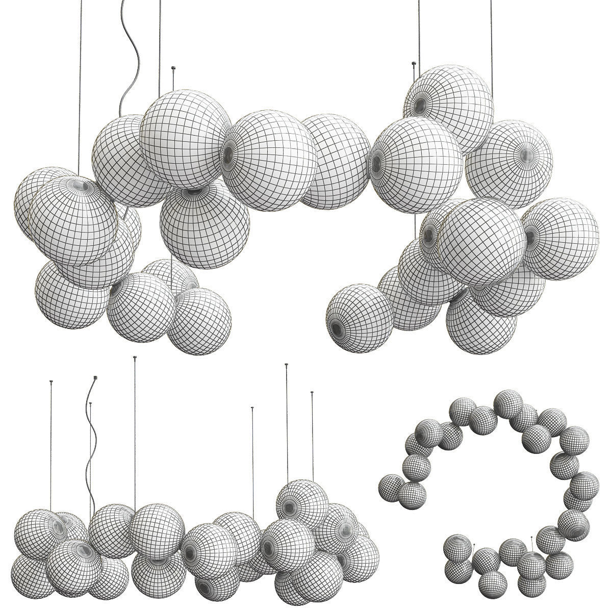 Illuminations chandelier babble 3D model_1