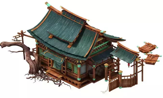 Game model - Hanging Garden - Peach Blossom Villag