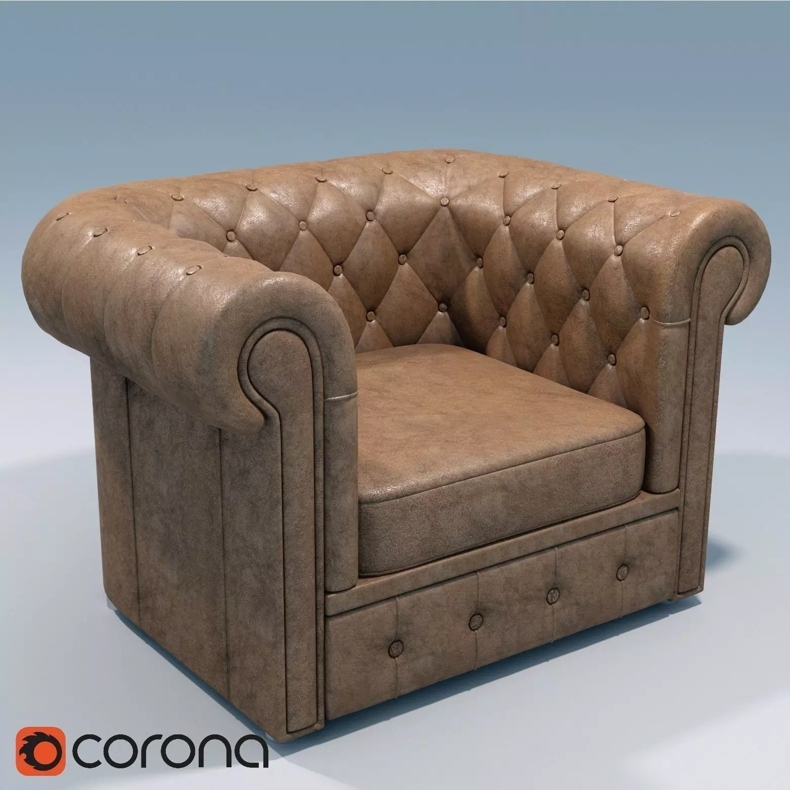 Classik sofa armchair 3D model_0