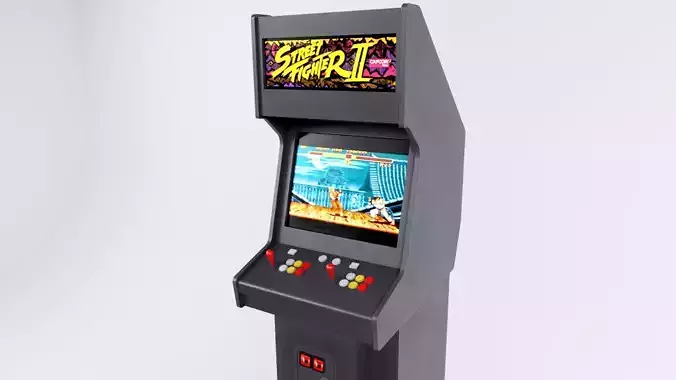Arcade Machine Low-poly 3D model