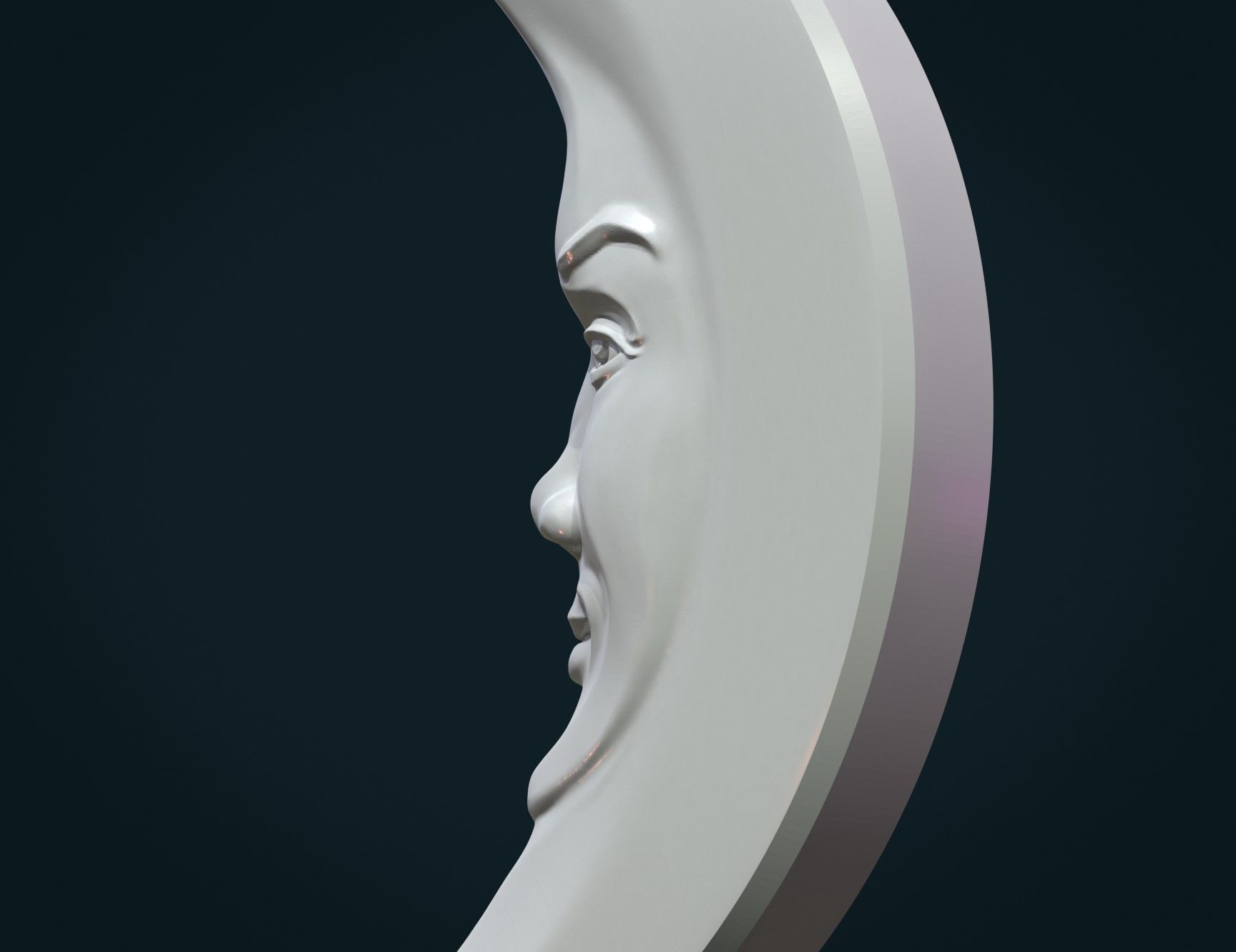 Crescent relief 3D print model_4