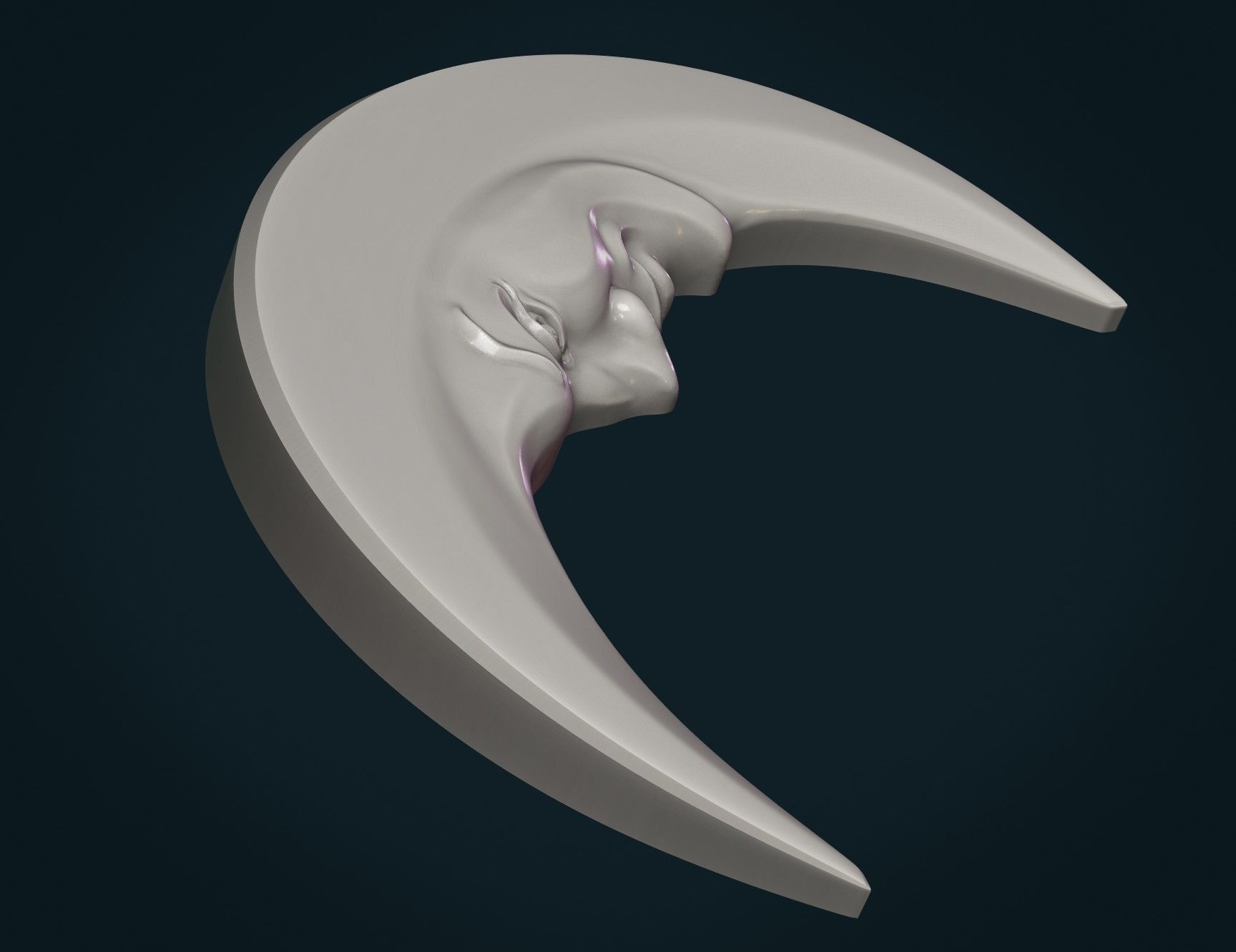 Crescent relief 3D print model_11
