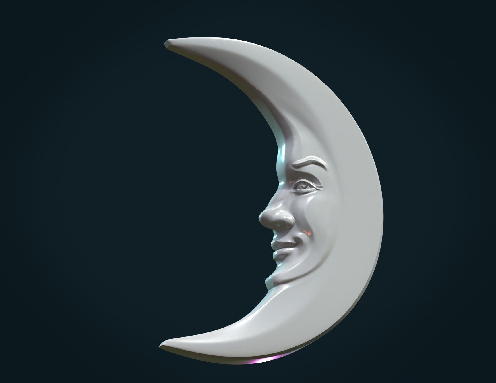 Crescent relief 3D print model_2