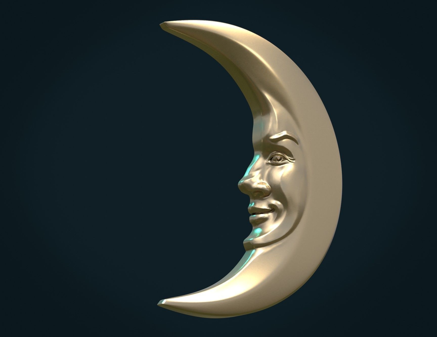 Crescent relief 3D print model_8
