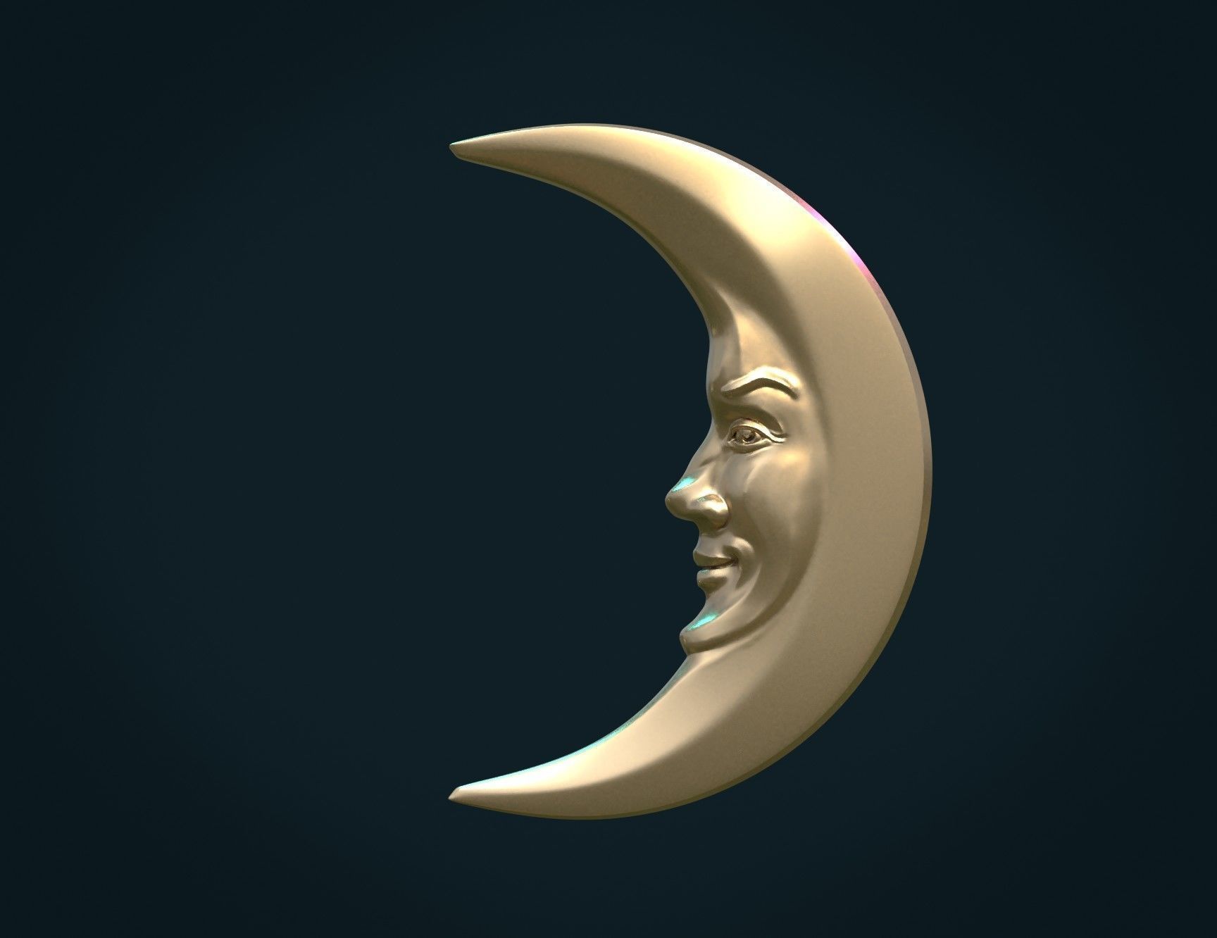 Crescent relief 3D print model_7