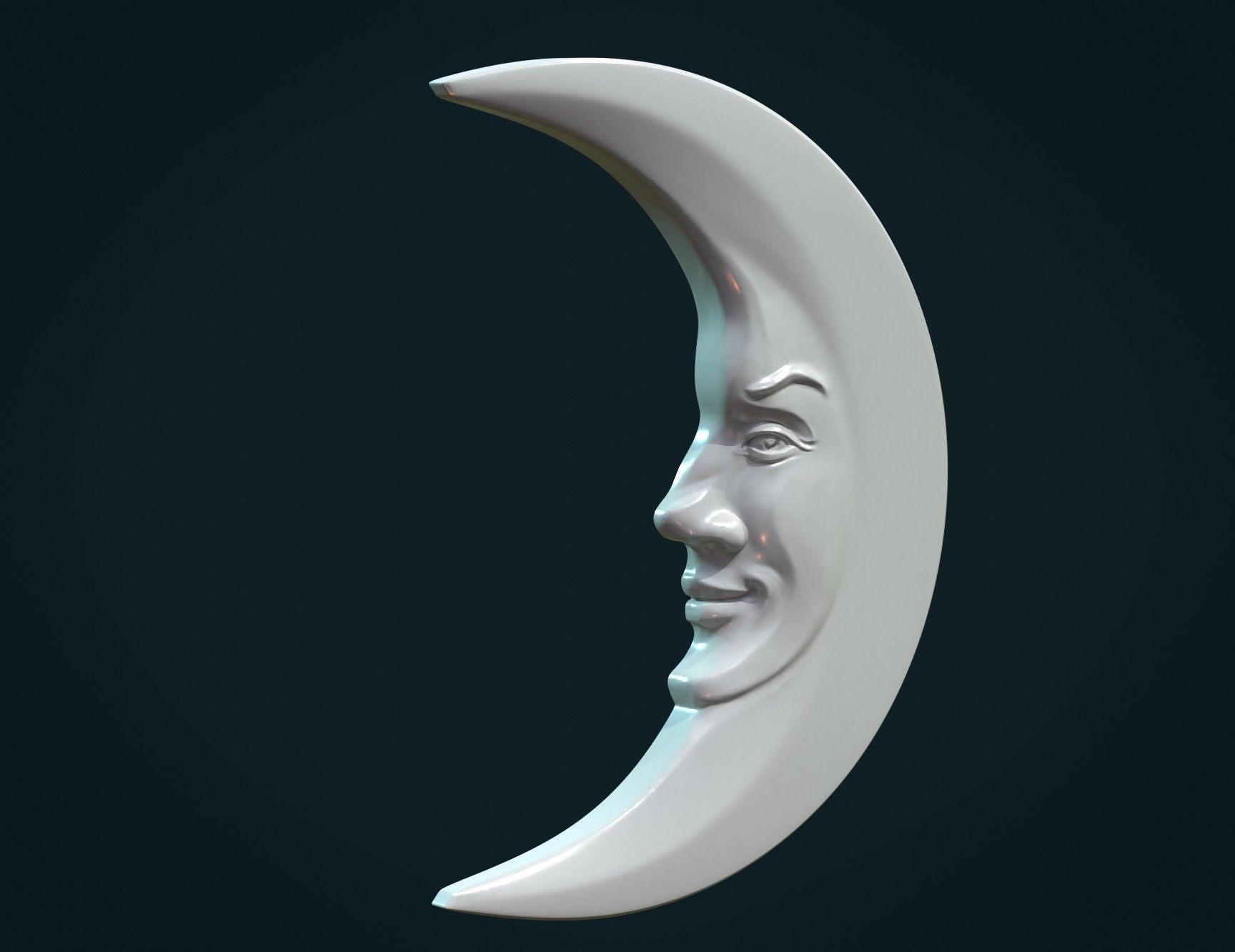 Crescent relief 3D print model_5
