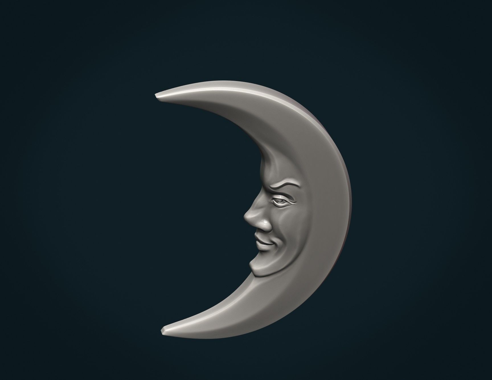 Crescent relief 3D print model_12