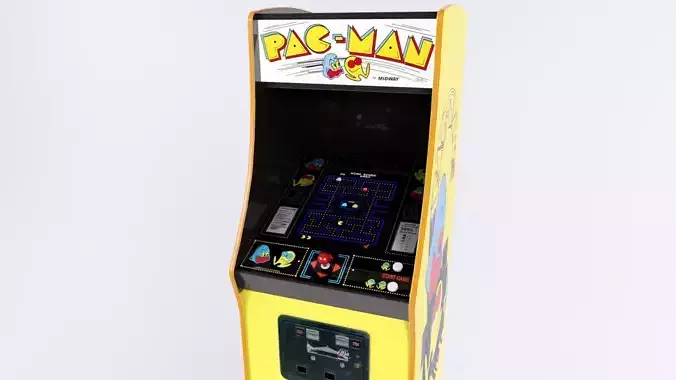 Pacman Arcade cabinet Low-poly 3D model