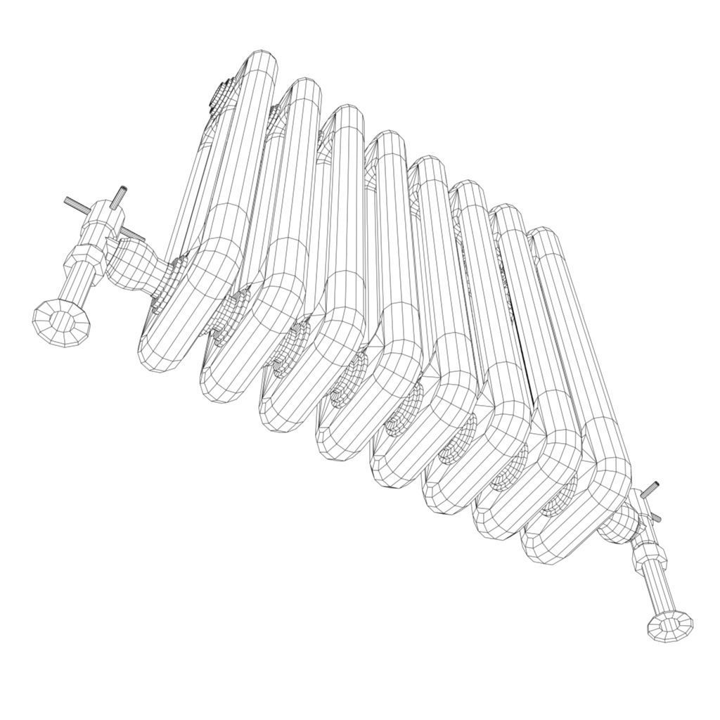 Radiator Low-poly 3D model_5