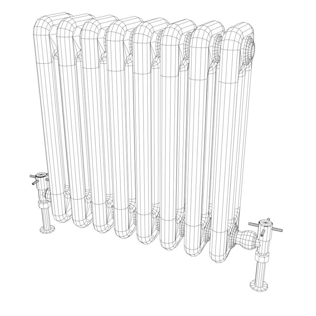 Radiator Low-poly 3D model_3