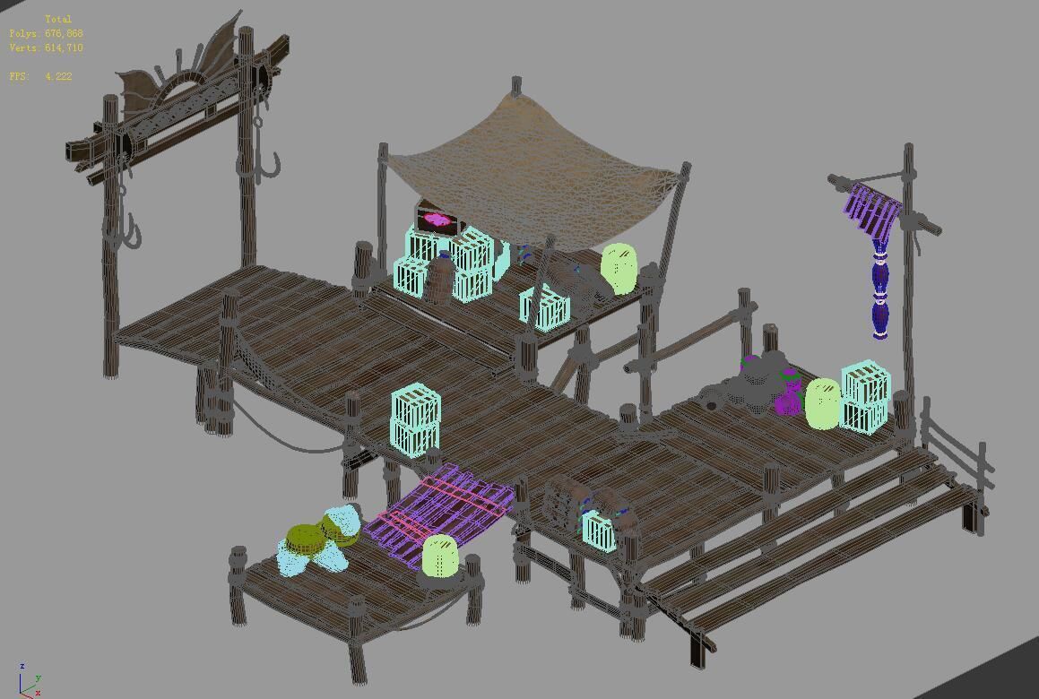 Kuixing Island - Pier 3D model_2
