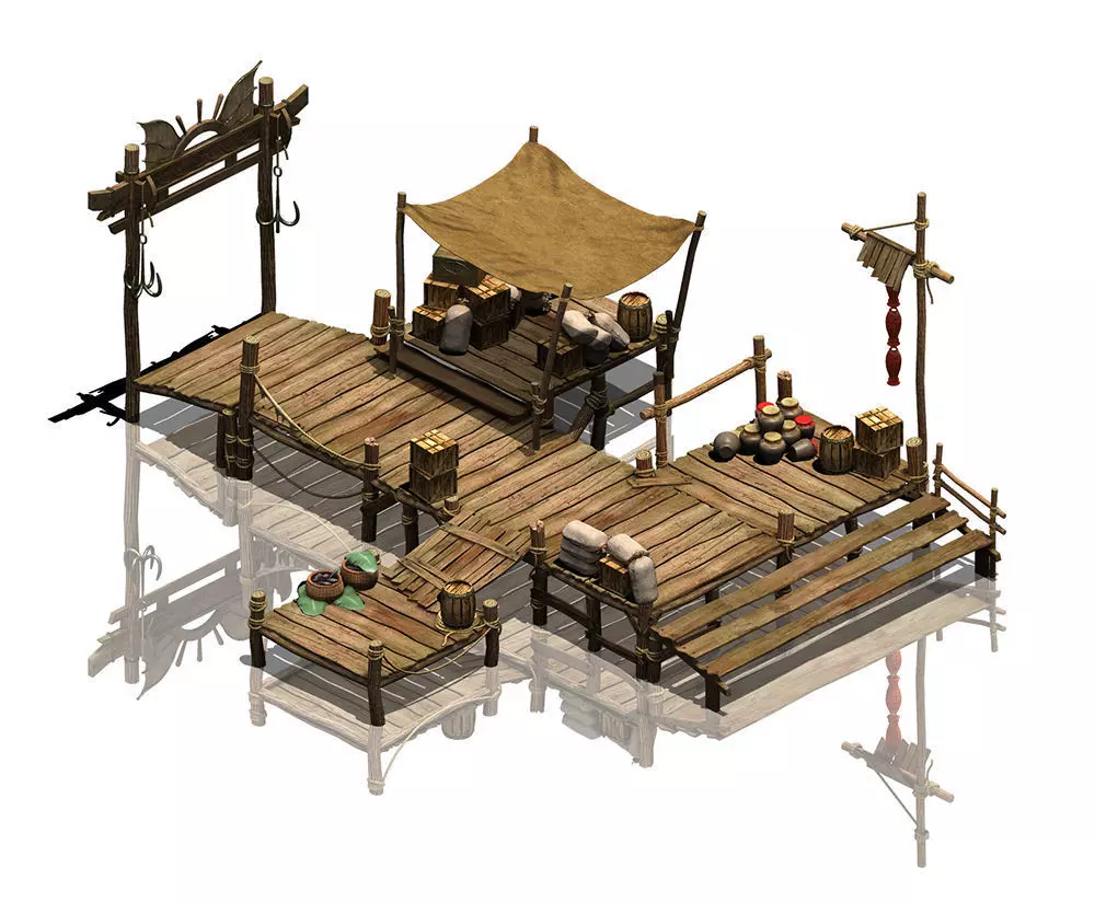 Kuixing Island - Pier 3D model_0