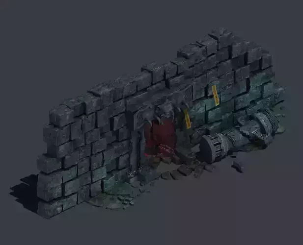 Trapped Dragon Cave - Door Wall 01
