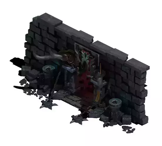 Trapped Dragon Cave - Door Wall 02