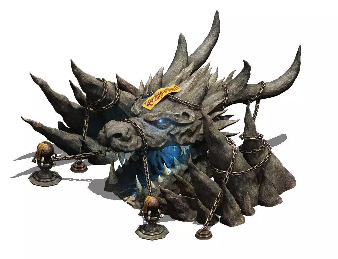 Trapped Dragon Cave - Entrance 3D model_0