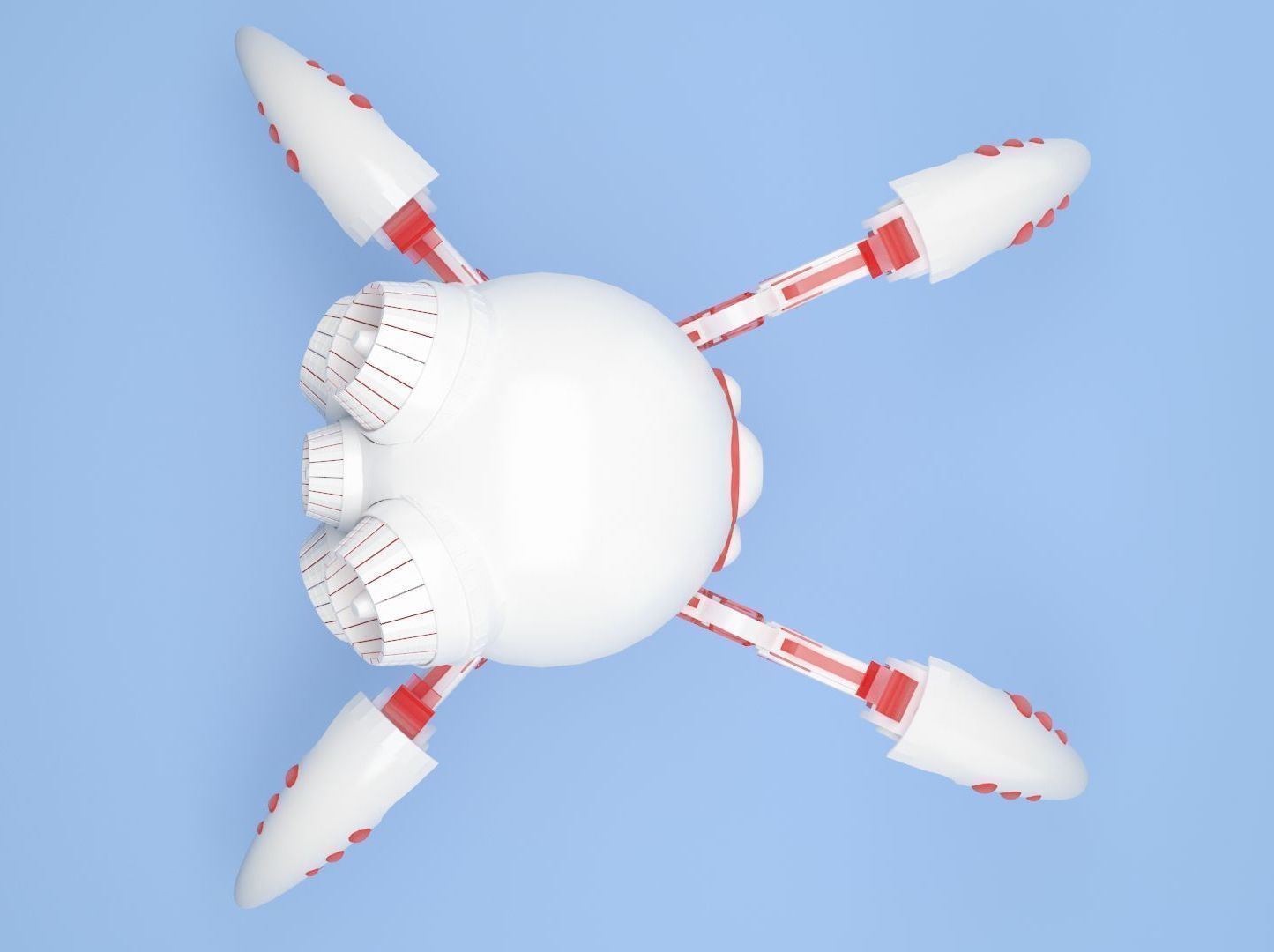 Alien scout ANIMATED - arachnid robot 3D model_5