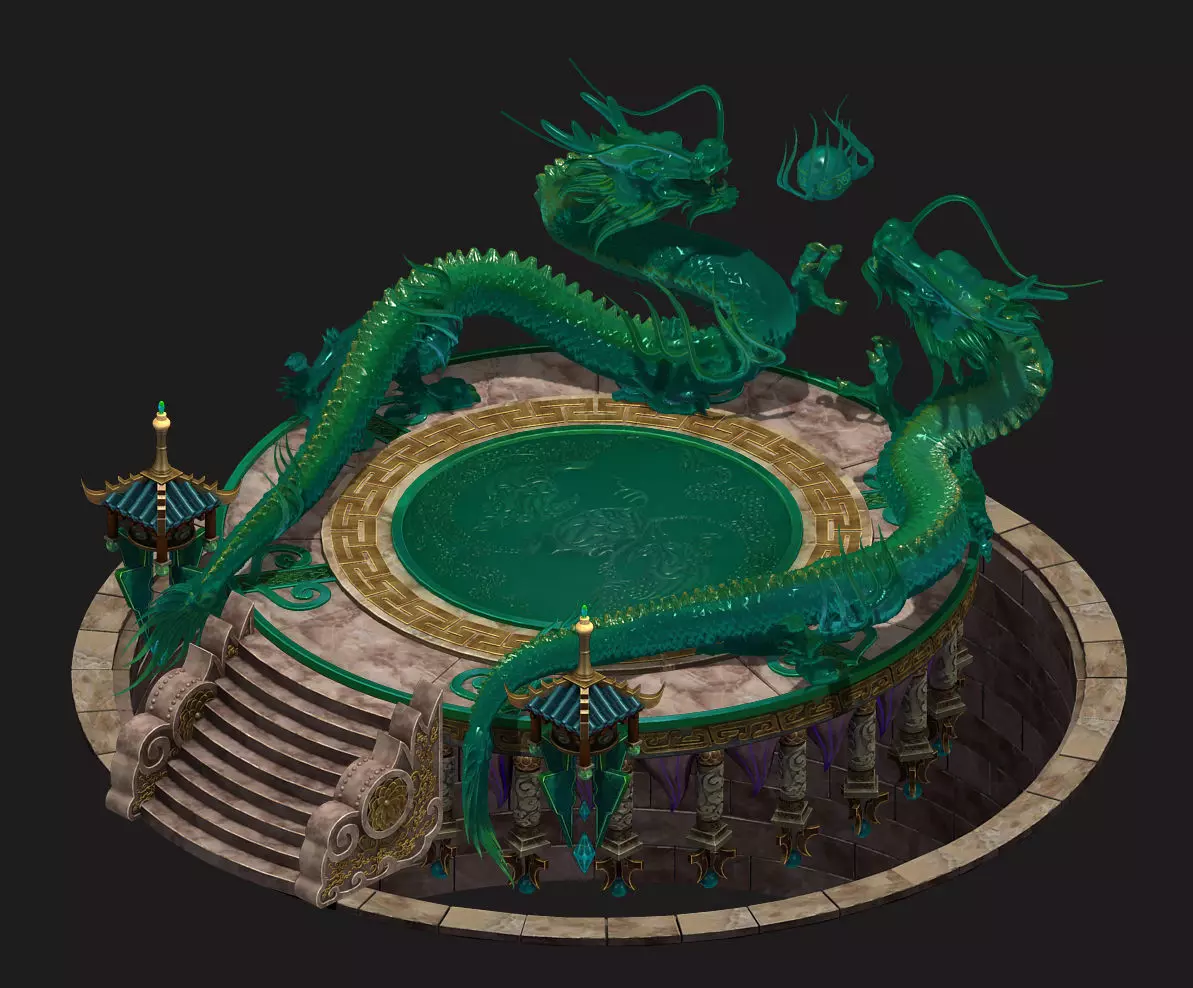 Dragon - transmission platform 01 3D model_0