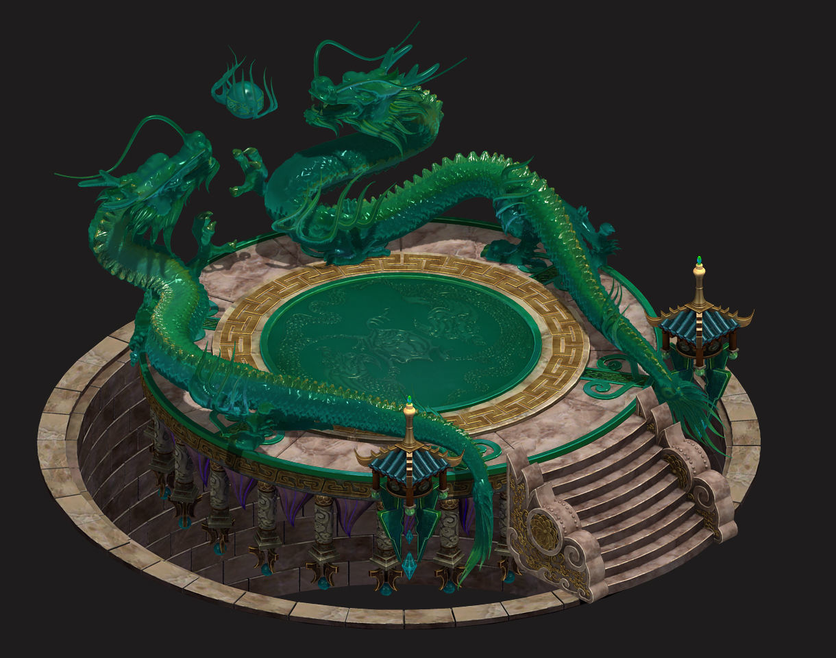 Dragon - transmission platform 01 3D model_3