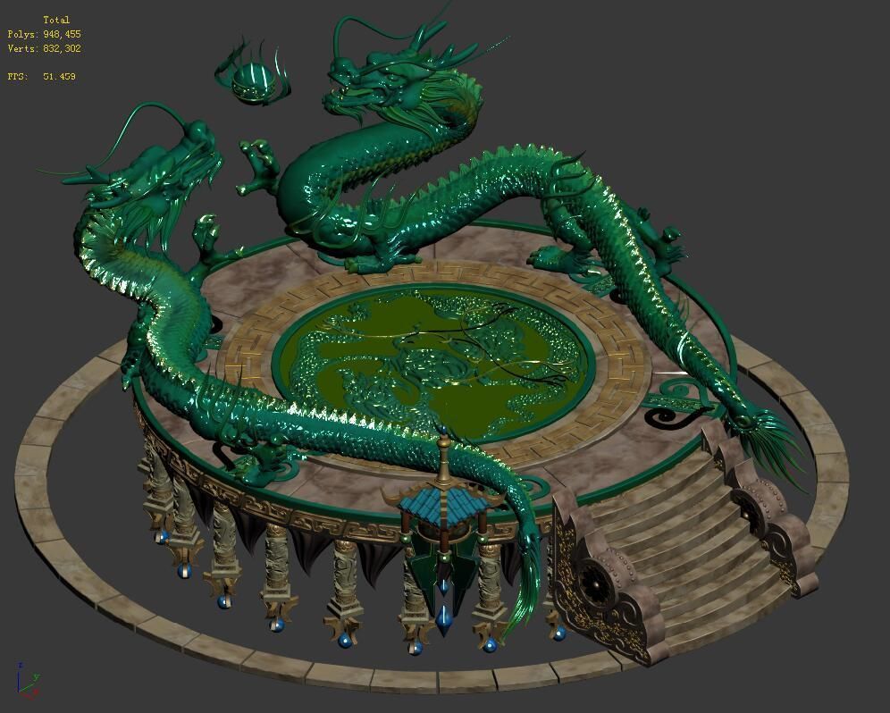 Dragon - transmission platform 01 3D model_1