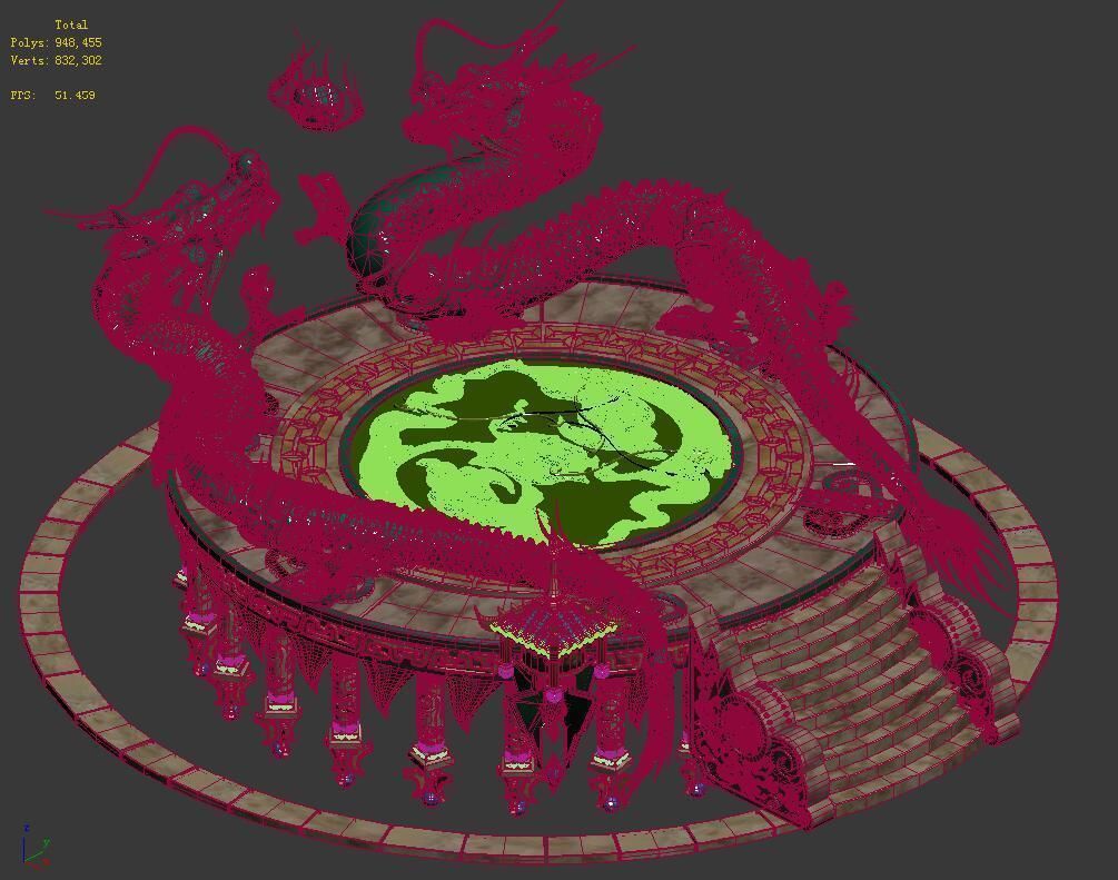 Dragon - transmission platform 01 3D model_2