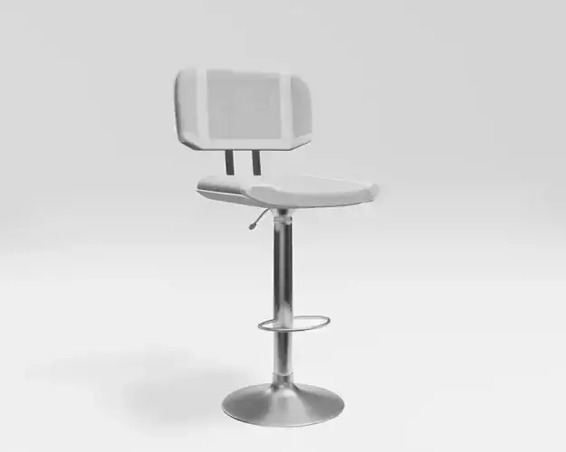 club bar stool - white fabric