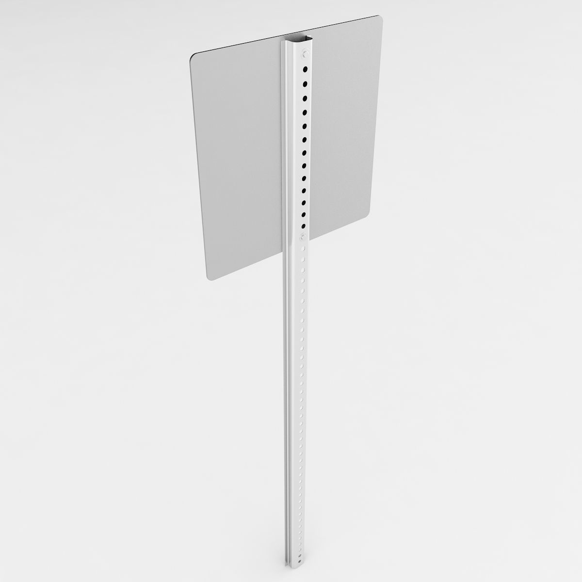 No Left Turn Sign 3D model_1