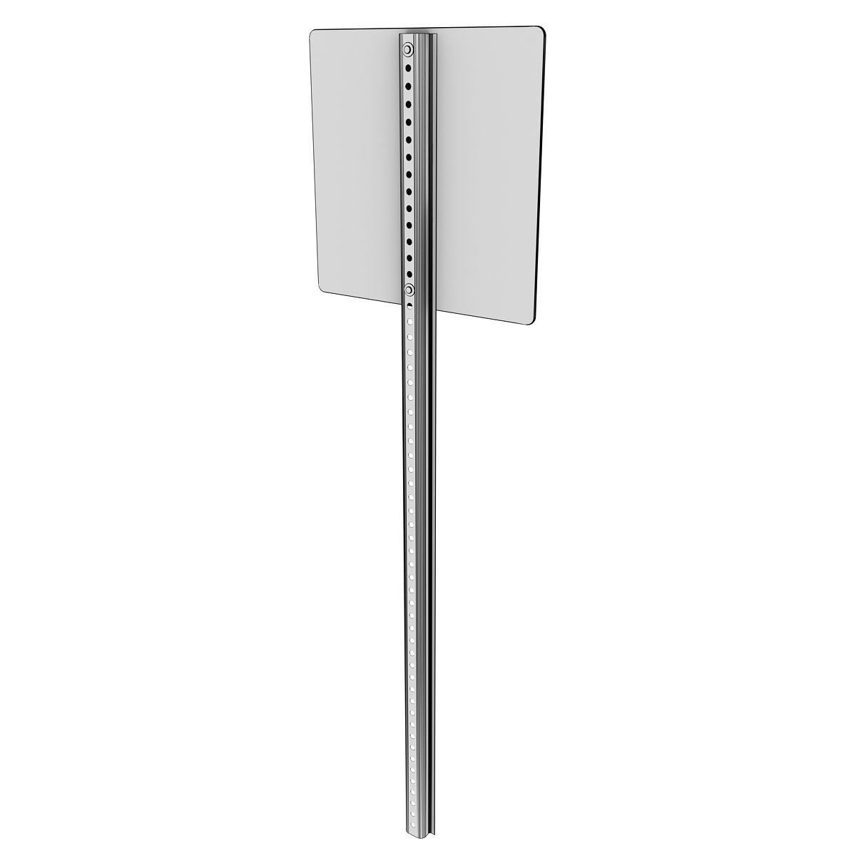 No Left Turn Sign 3D model_5