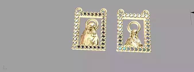 Scapular Jesus Mary 3D print model