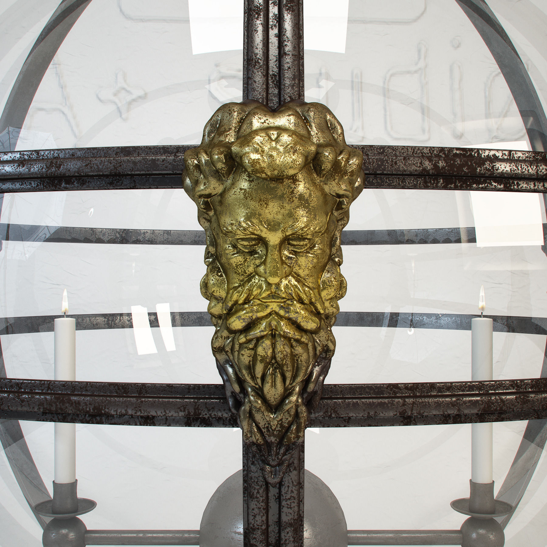 JAMB Mask Globe Lantern 3D model_3