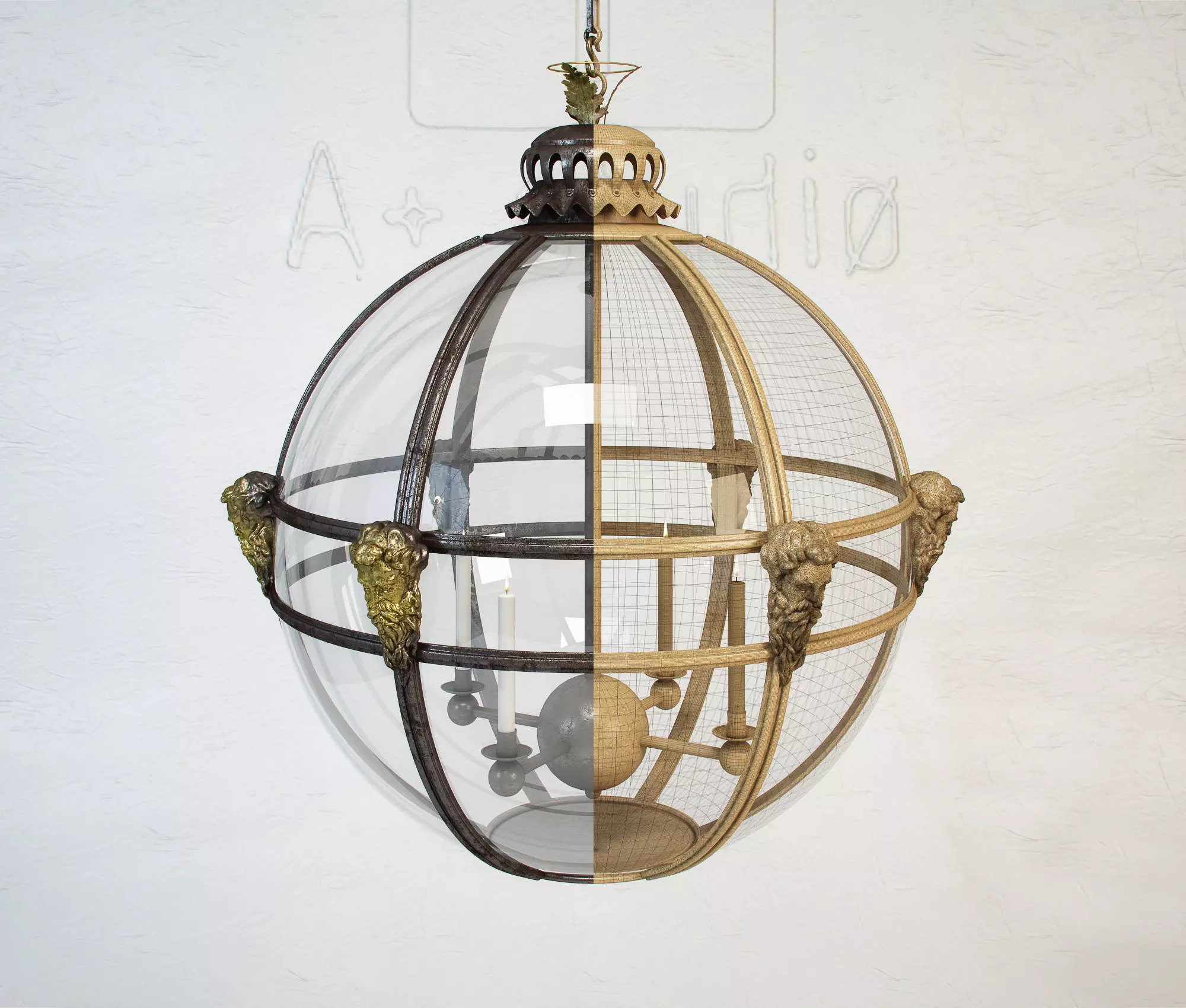 JAMB Mask Globe Lantern 3D model_0