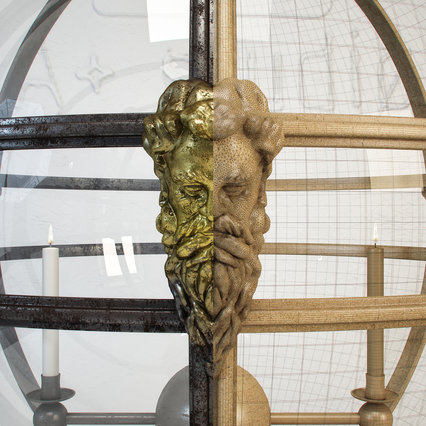 JAMB Mask Globe Lantern 3D model_5