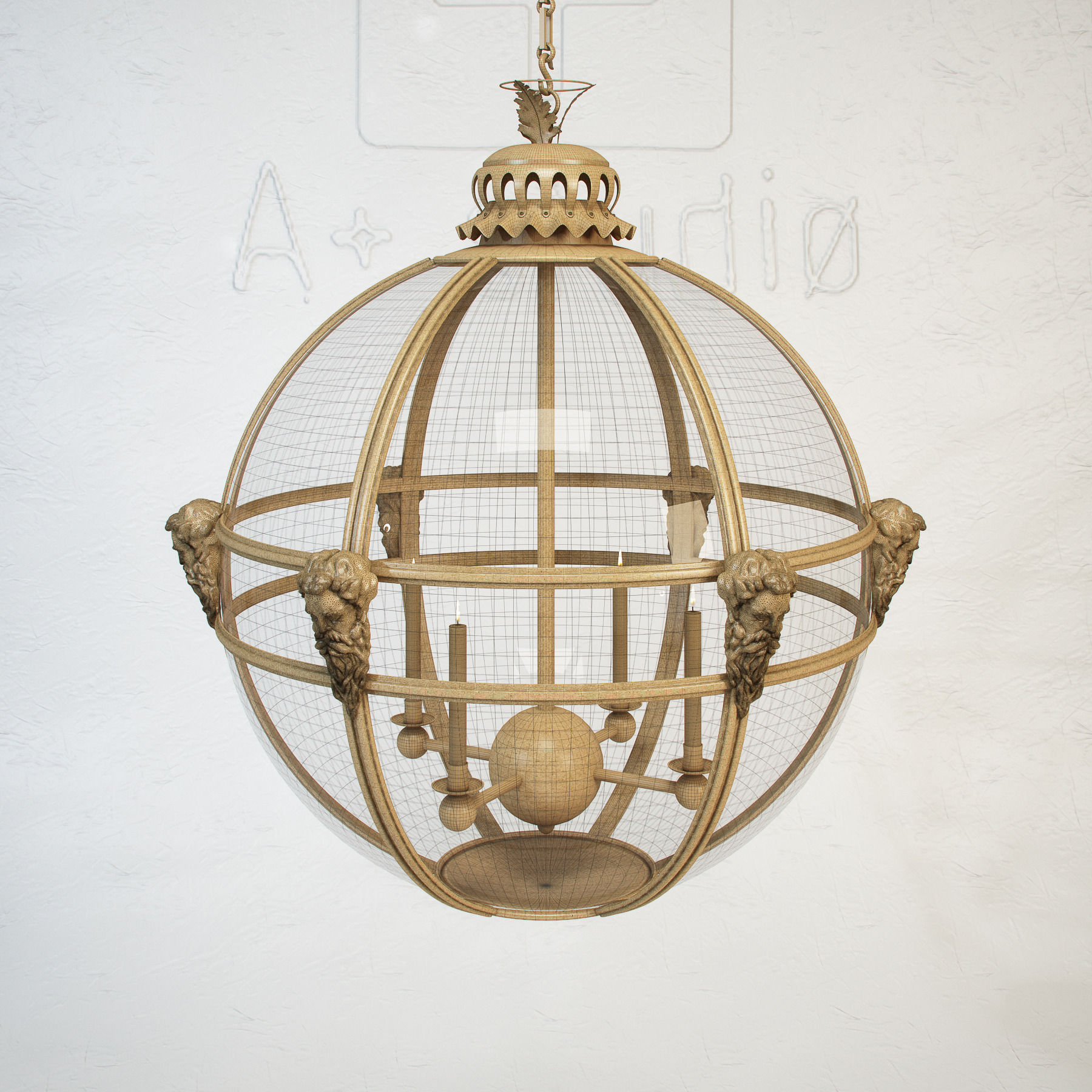 JAMB Mask Globe Lantern 3D model_2