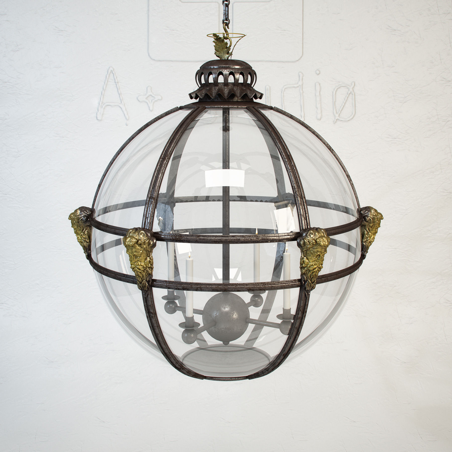 JAMB Mask Globe Lantern 3D model_1