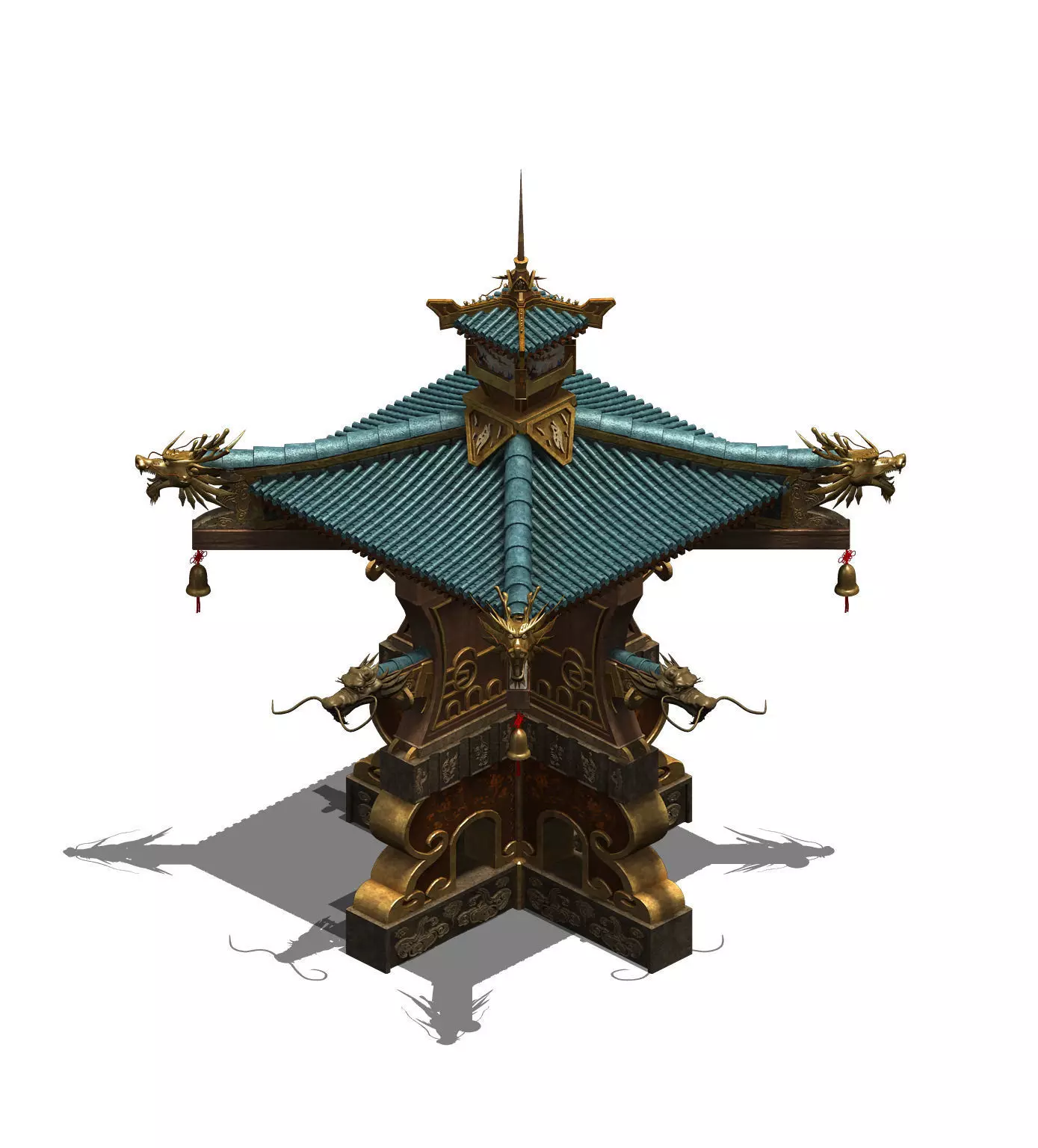 Secret state - water curtain booth 3D model_0