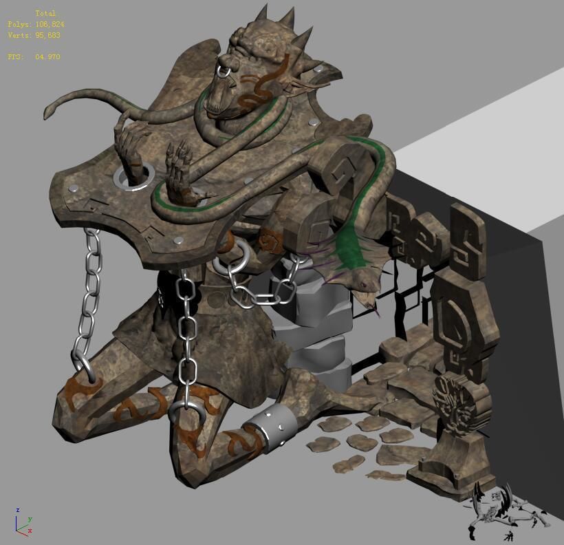 Devil Cave - Entrance 3D model_1
