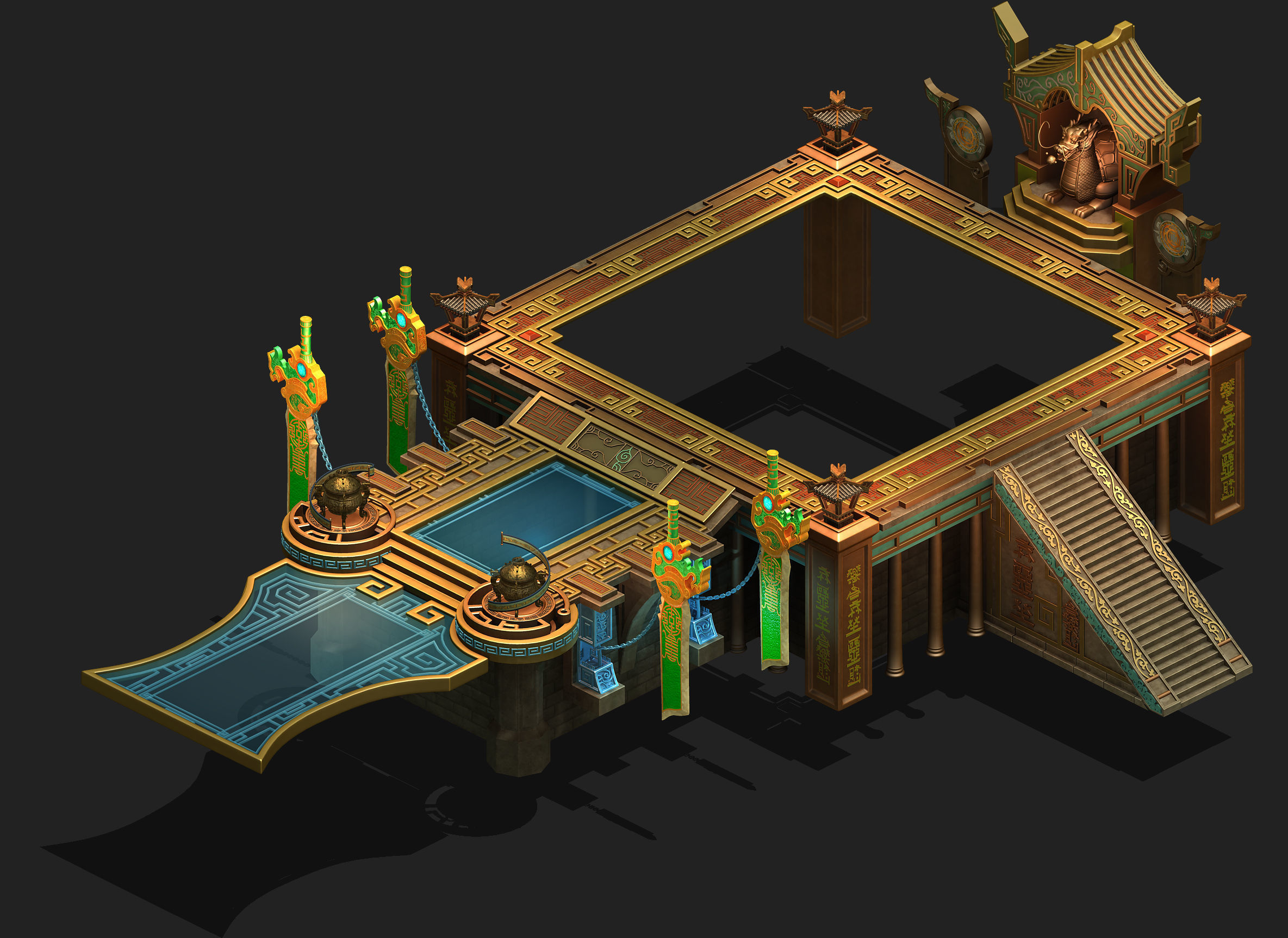 Tomb - the main platform 3D model_3