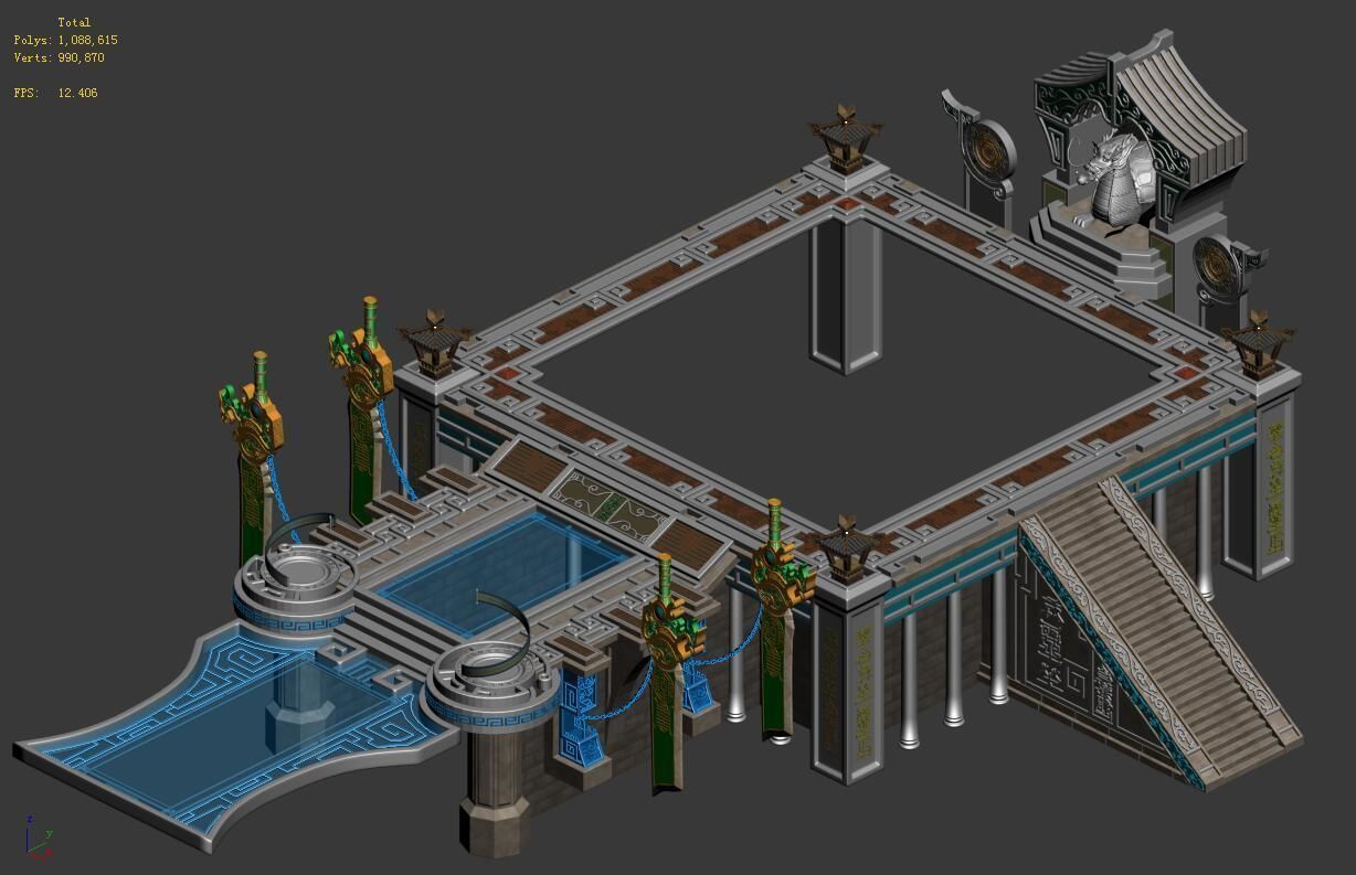 Tomb - the main platform 3D model_1