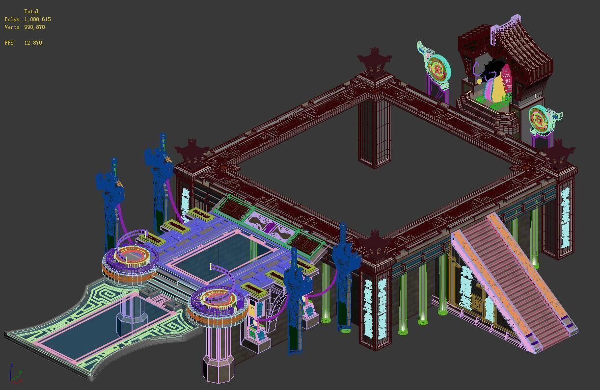 Tomb - the main platform 3D model_2