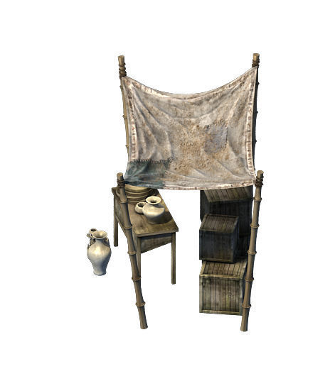 ccessories - wind are grassland - bamboo shed 01 3D model_10