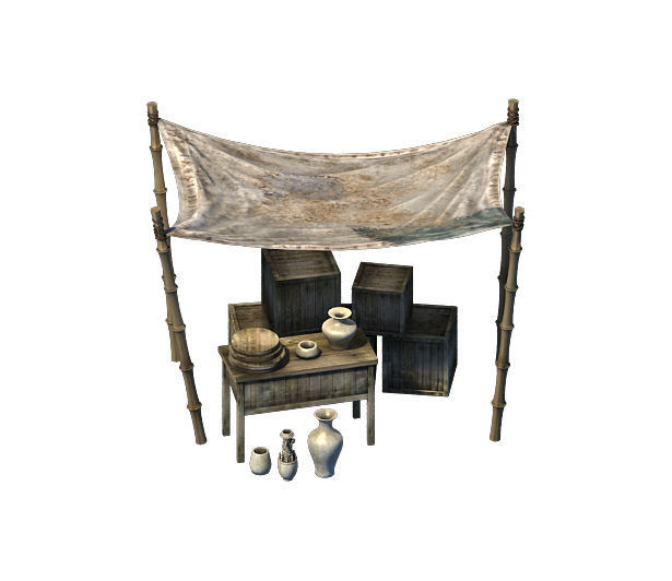 ccessories - wind are grassland - bamboo shed 01 3D model_8