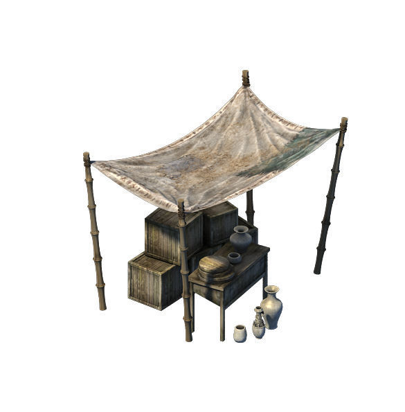 ccessories - wind are grassland - bamboo shed 01 3D model_7