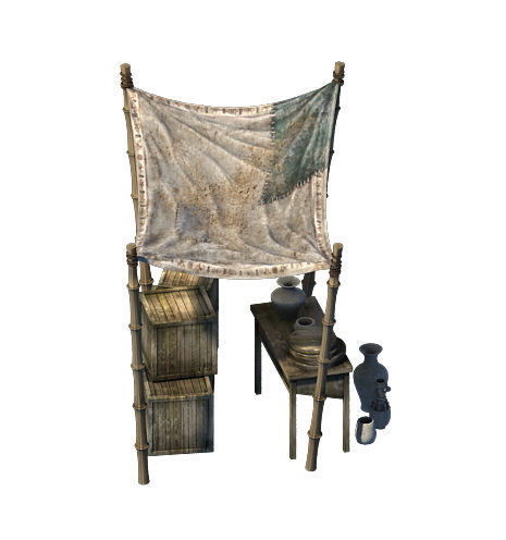 ccessories - wind are grassland - bamboo shed 01 3D model_6