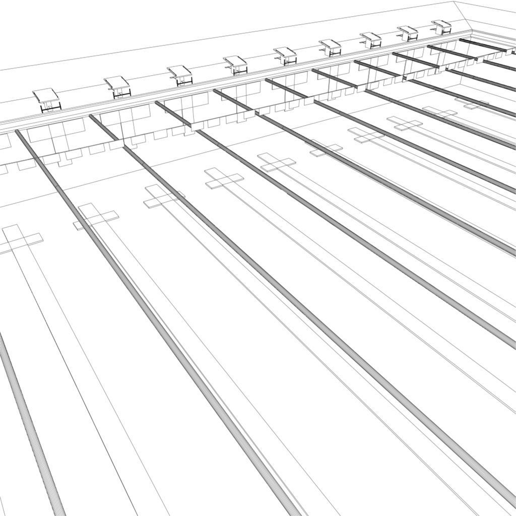 Olympic Swimming Pool Low-poly 3D model_9
