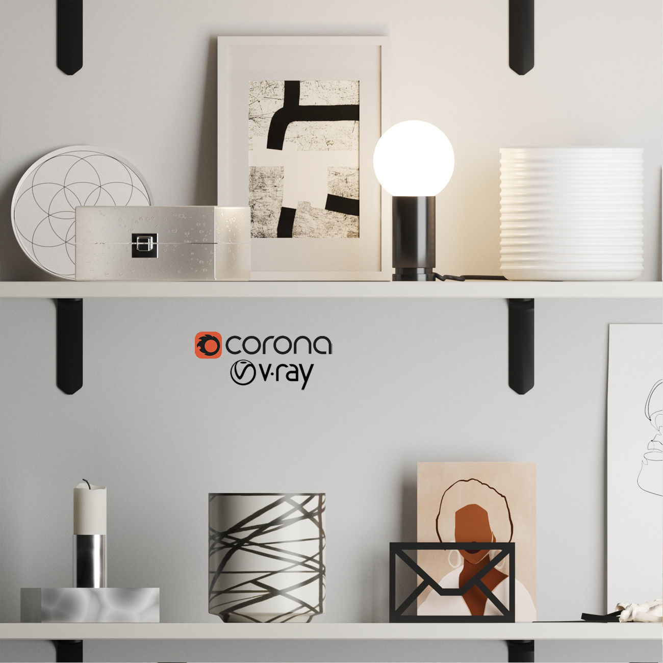 Decorative set N2 3D model_2