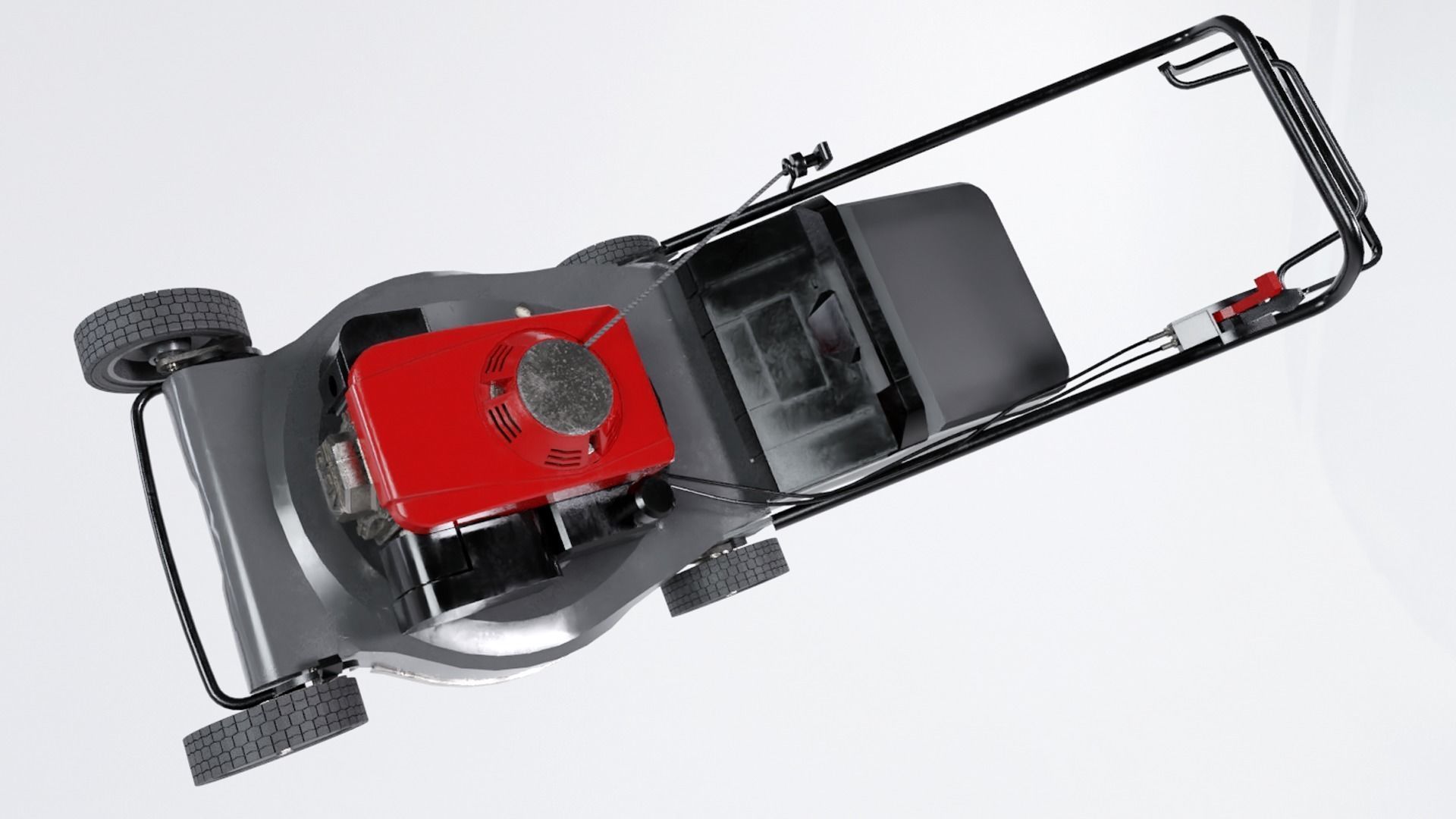 garden lawn mower Low-poly 3D model_3